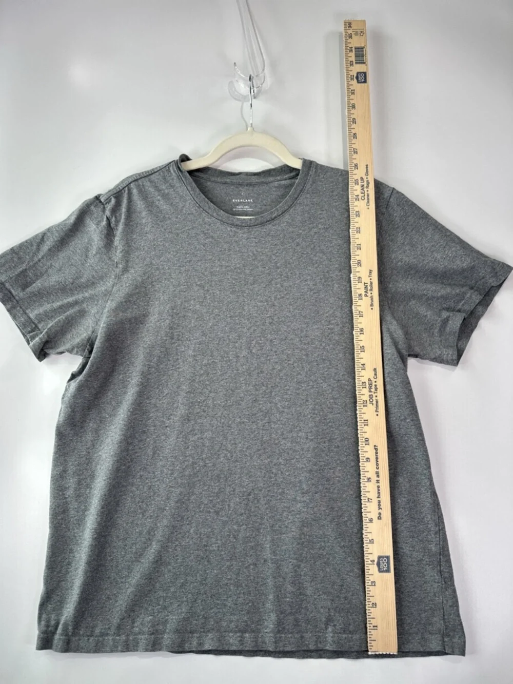Everlane Men's Premium Weight Crewneck Tee Organic Cotton Heather Grey Large - Picture 8 of 9